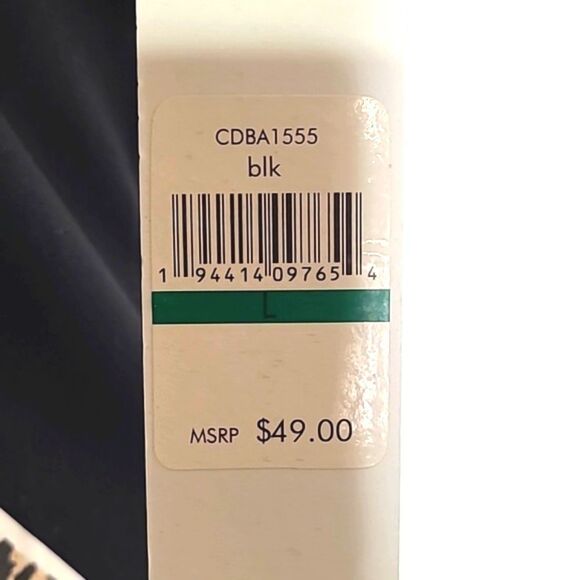 Calvin Klein Black T-Shirt Dress Leopard CK Logo on the Front, Size Large, NWT - Picture 10 of 11